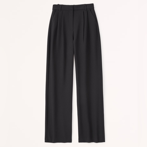 NWT Abercrombie Curve Love Sloane Tailored Pant - Black - Picture 2 of 3